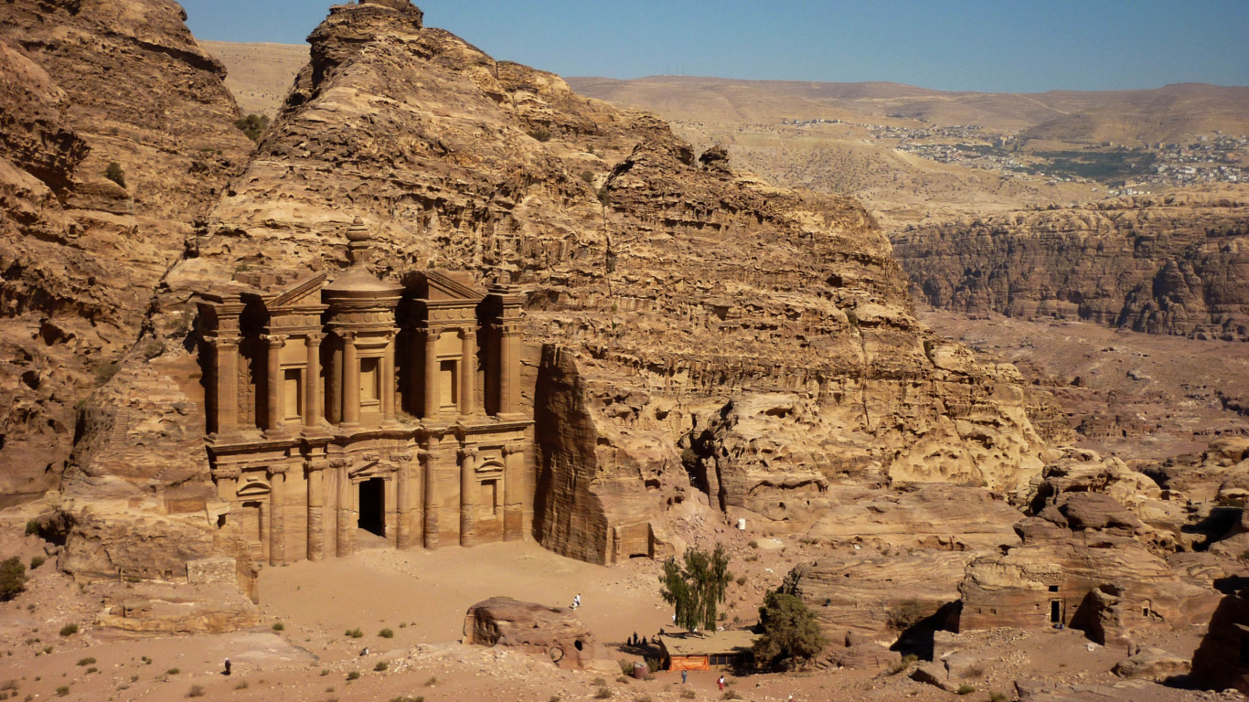 Обои Петр, археологический памятник, историческое место, древняя история, Вади в разрешении 1366x768