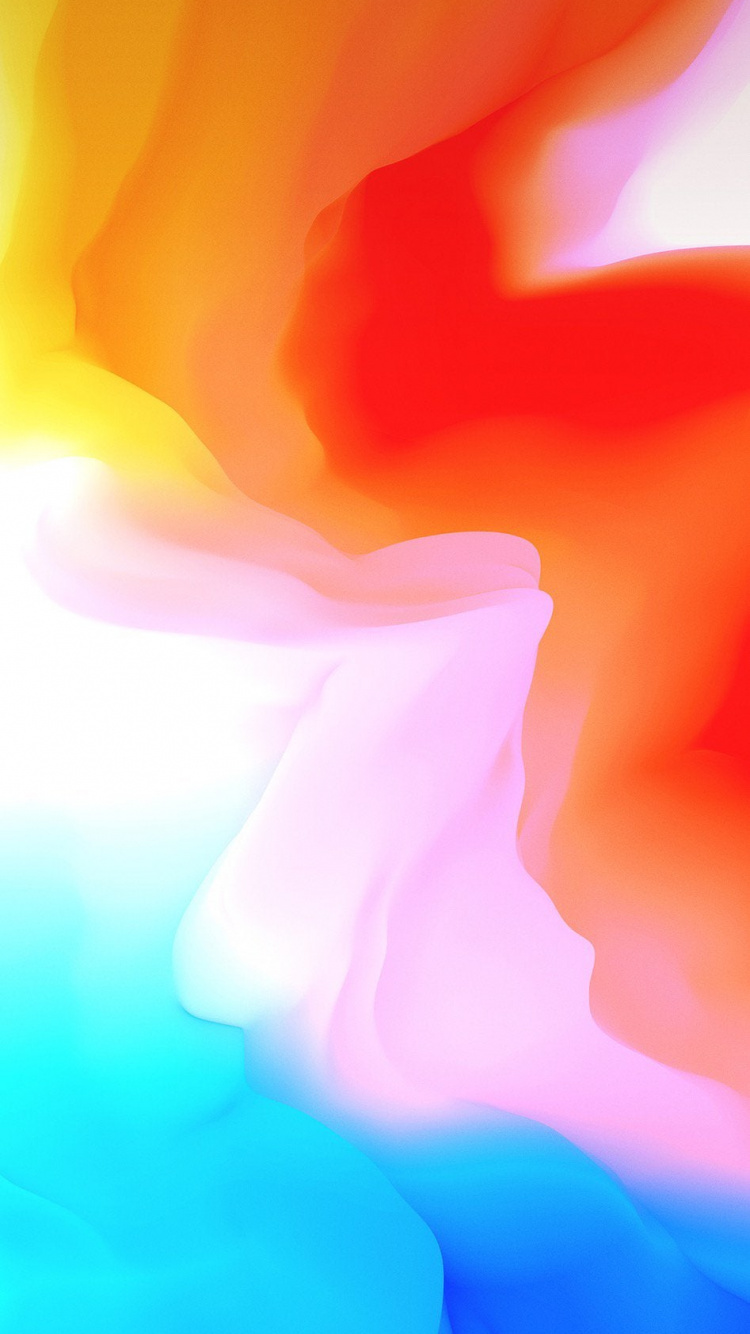 Обои OnePlus 6T, OnePlus 6, андроид, красочность, Апельсин в разрешении 750x1334