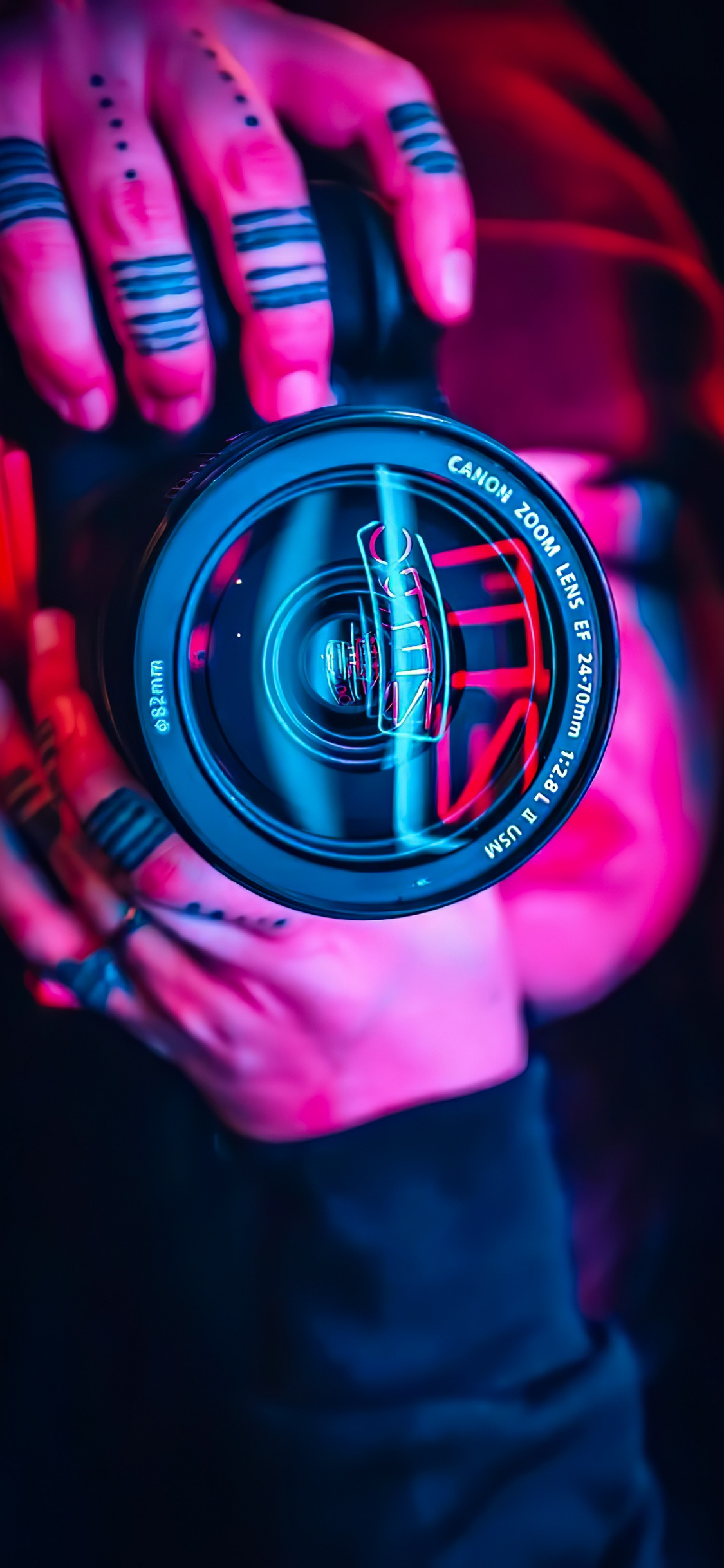 Обои крупный план, пурпур, розовый, палец, Фиолетовый в разрешении 1125x2436