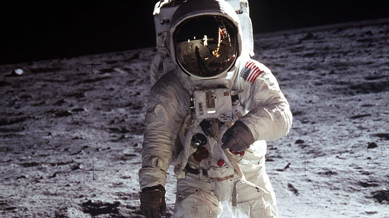 Обои Аполлон 11, НАСА, луна, проект Gemini, астронавт в разрешении 1280x720