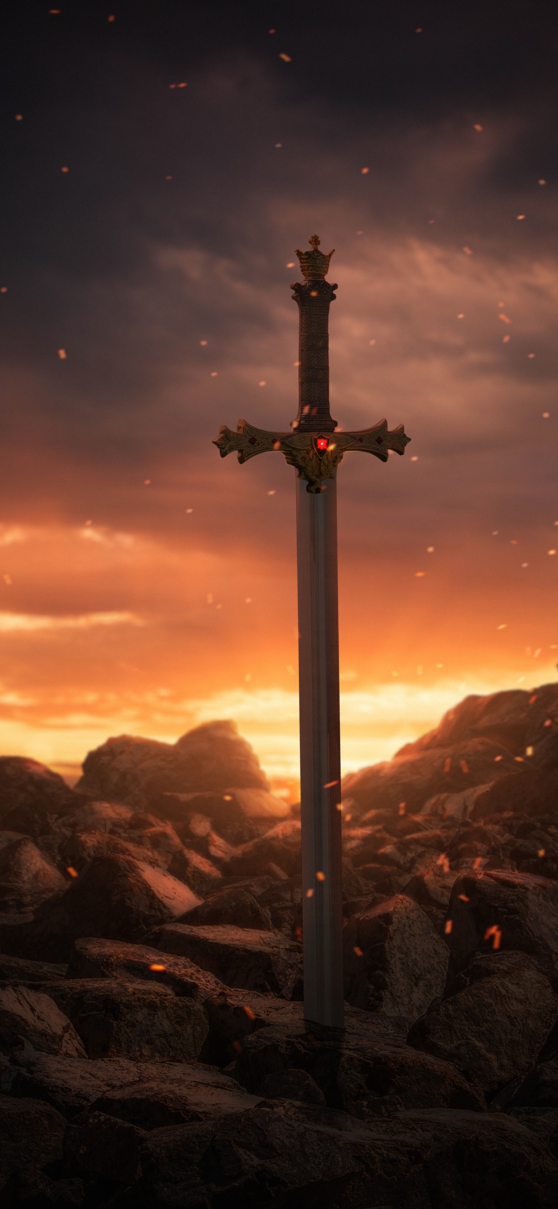 Обои висгун - социальная сеть, облако, атмосфера, послесвечение, крест в разрешении 1125x2436