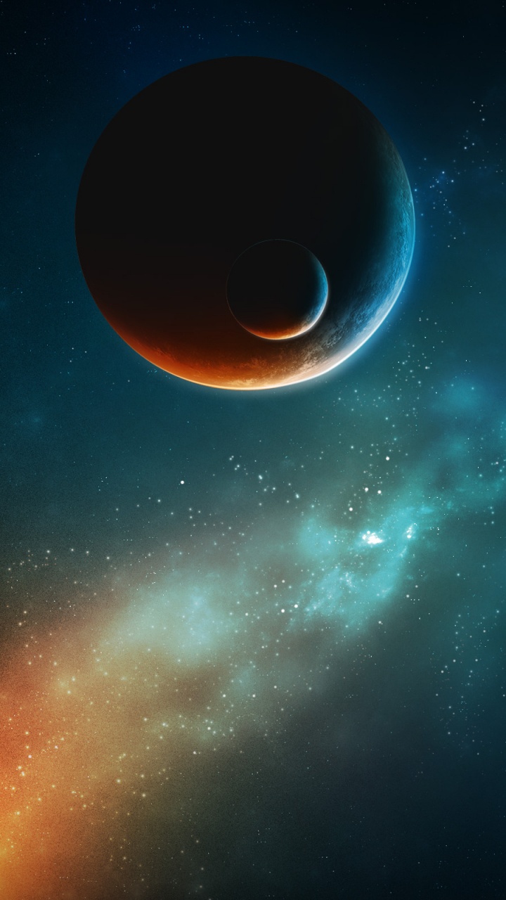 Обои космическое пространство, атмосфера, астрономический объект, космос, планета в разрешении 720x1280