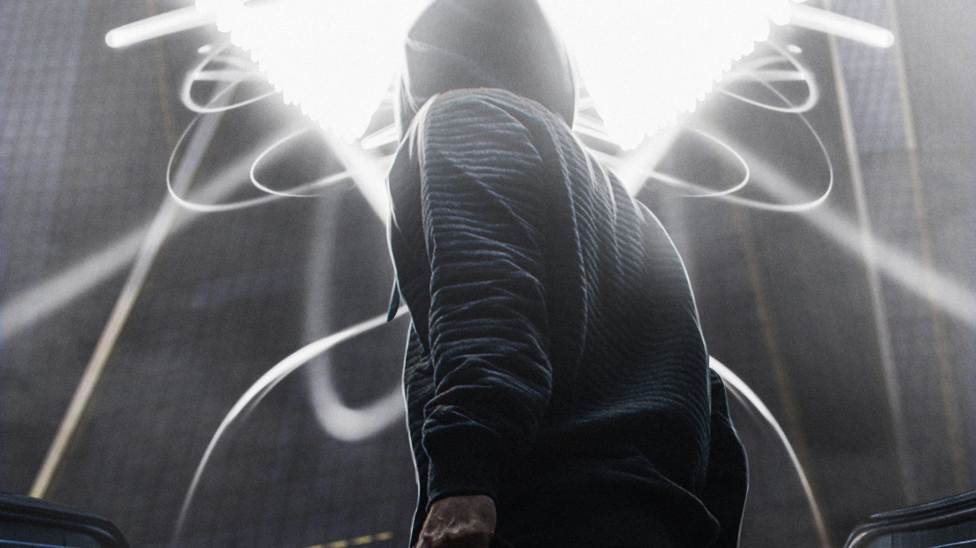 Обои ветровое стекло, арт, темнота, иллюстрация, крыло в разрешении 1366x768