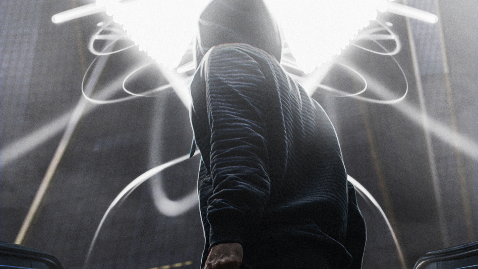 Обои ветровое стекло, арт, темнота, иллюстрация, крыло в разрешении 1920x1080