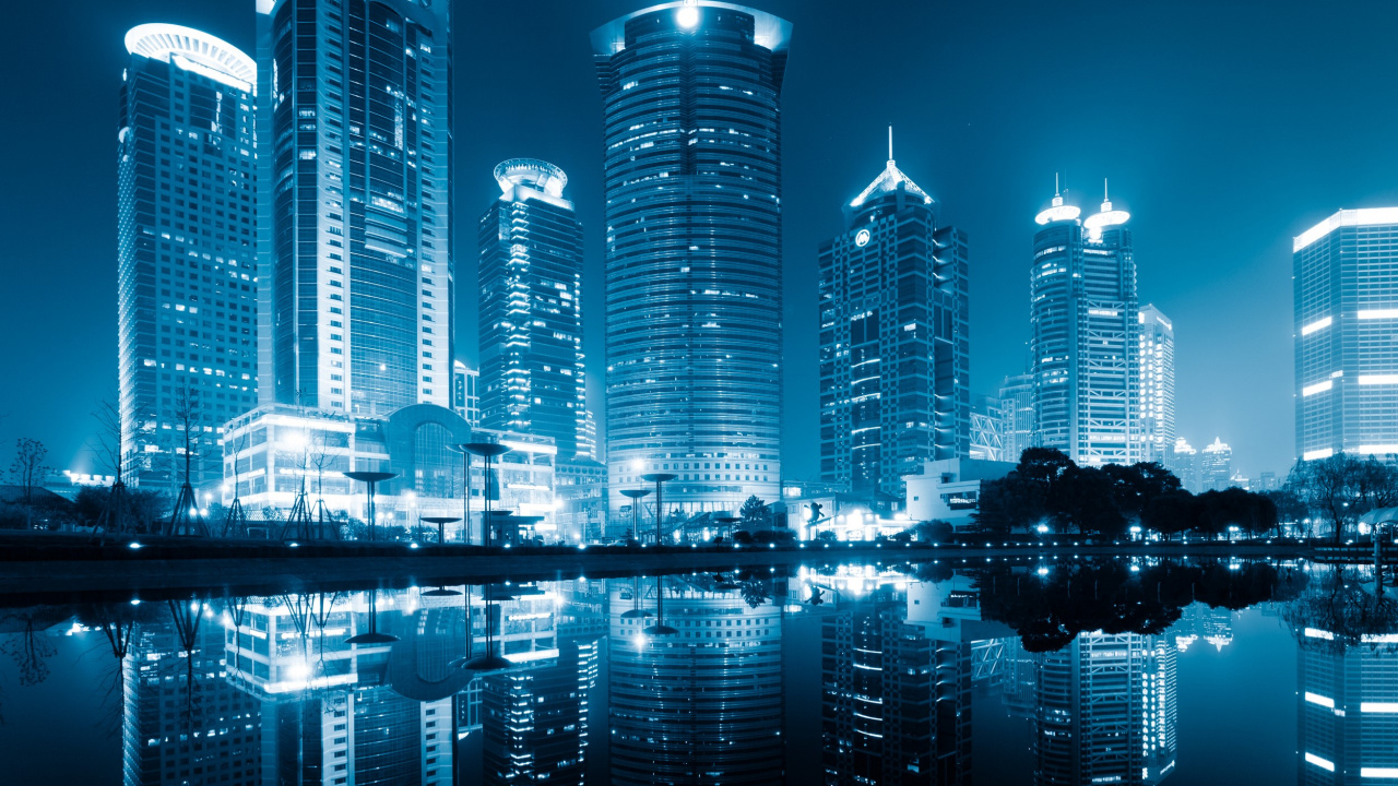 Обои городской пейзаж, город, метрополия, городской район, ориентир в разрешении 1280x720