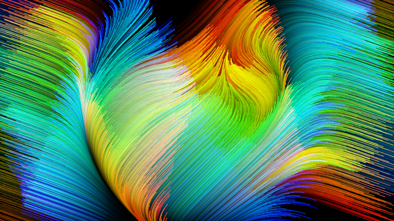 Обои живопись, дизайн, арт, абстрактное искусство, иллюстрация в разрешении 1366x768