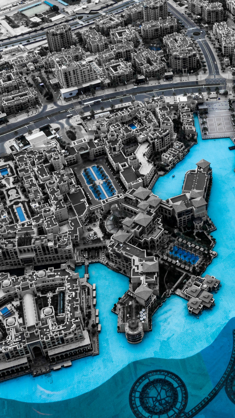 Обои городской район, городской дизайн, город, метрополия, с высоты птичьего полета в разрешении 750x1334