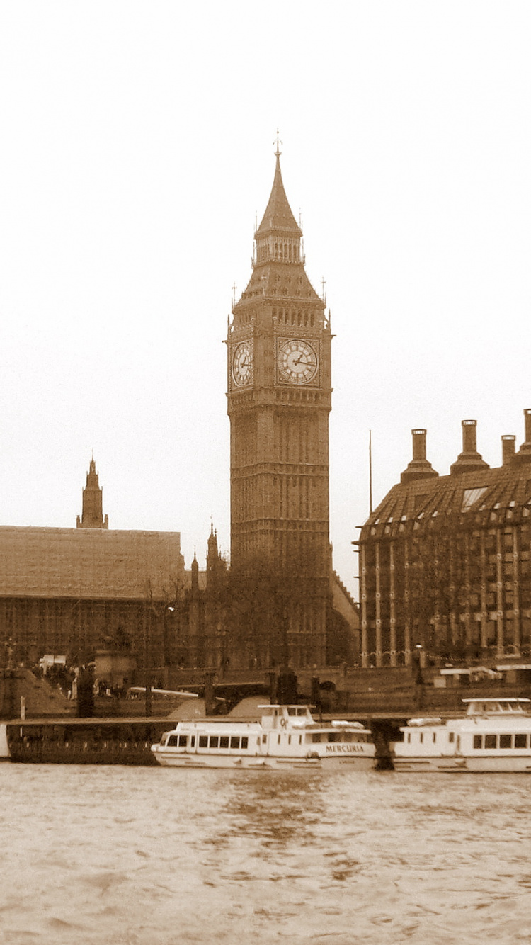 Обои здание парламента, вестминстерский дворец, река темза, ориентир, вода в разрешении 750x1334