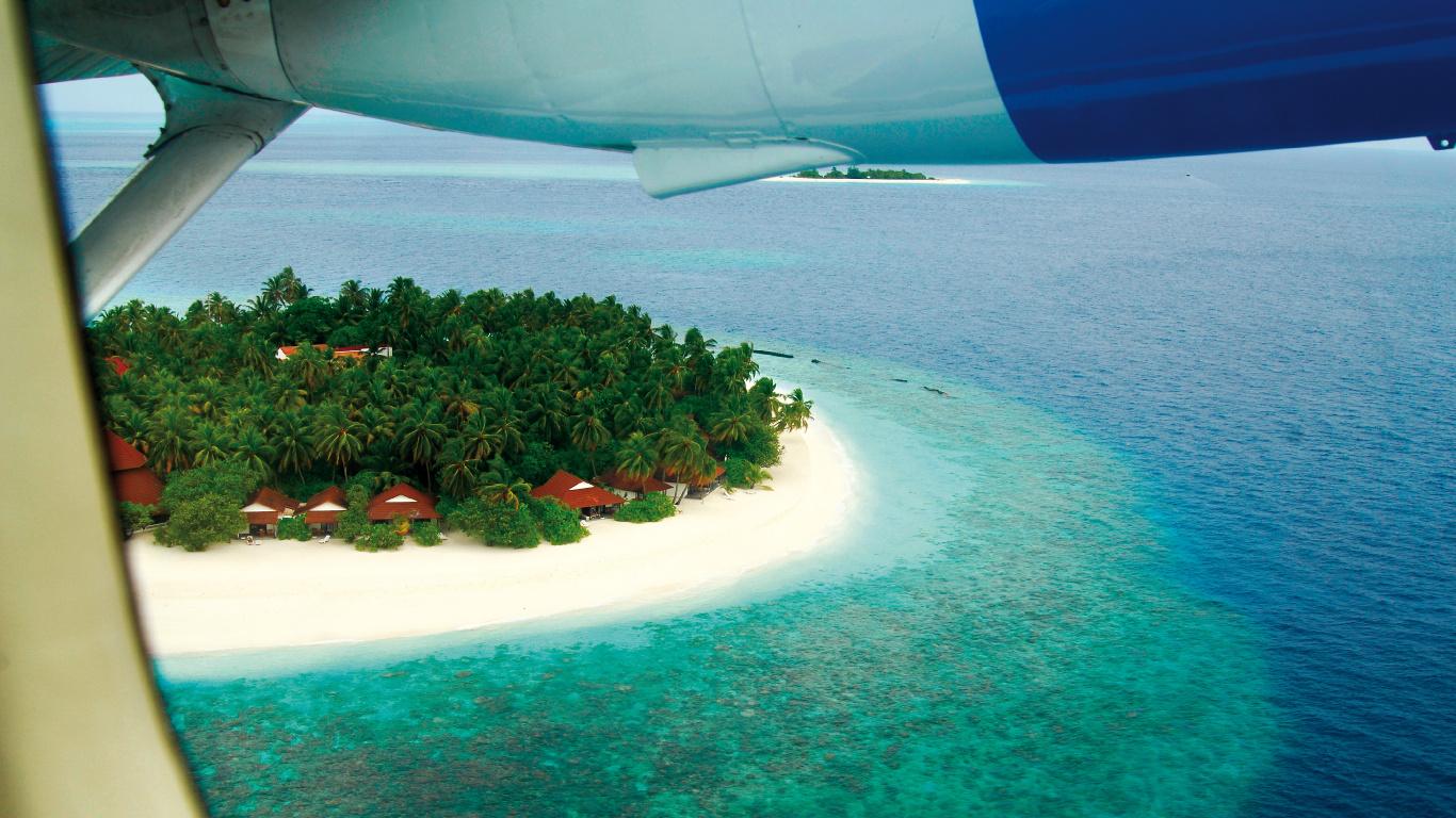 Обои вода, прибежище, тропическая зона, море, отпуск в разрешении 1366x768