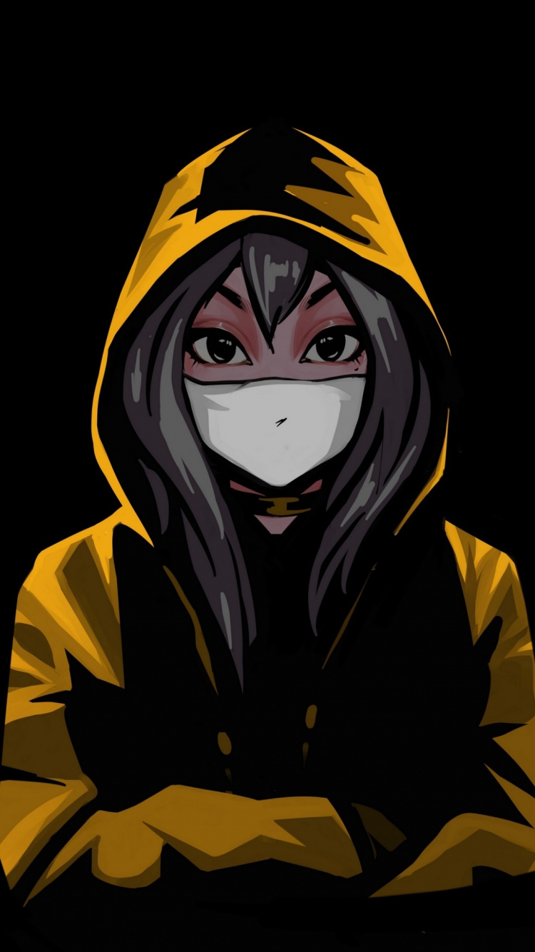 Обои аниме, мультфильм, верхняя одежда, рот, рукав в разрешении 750x1334