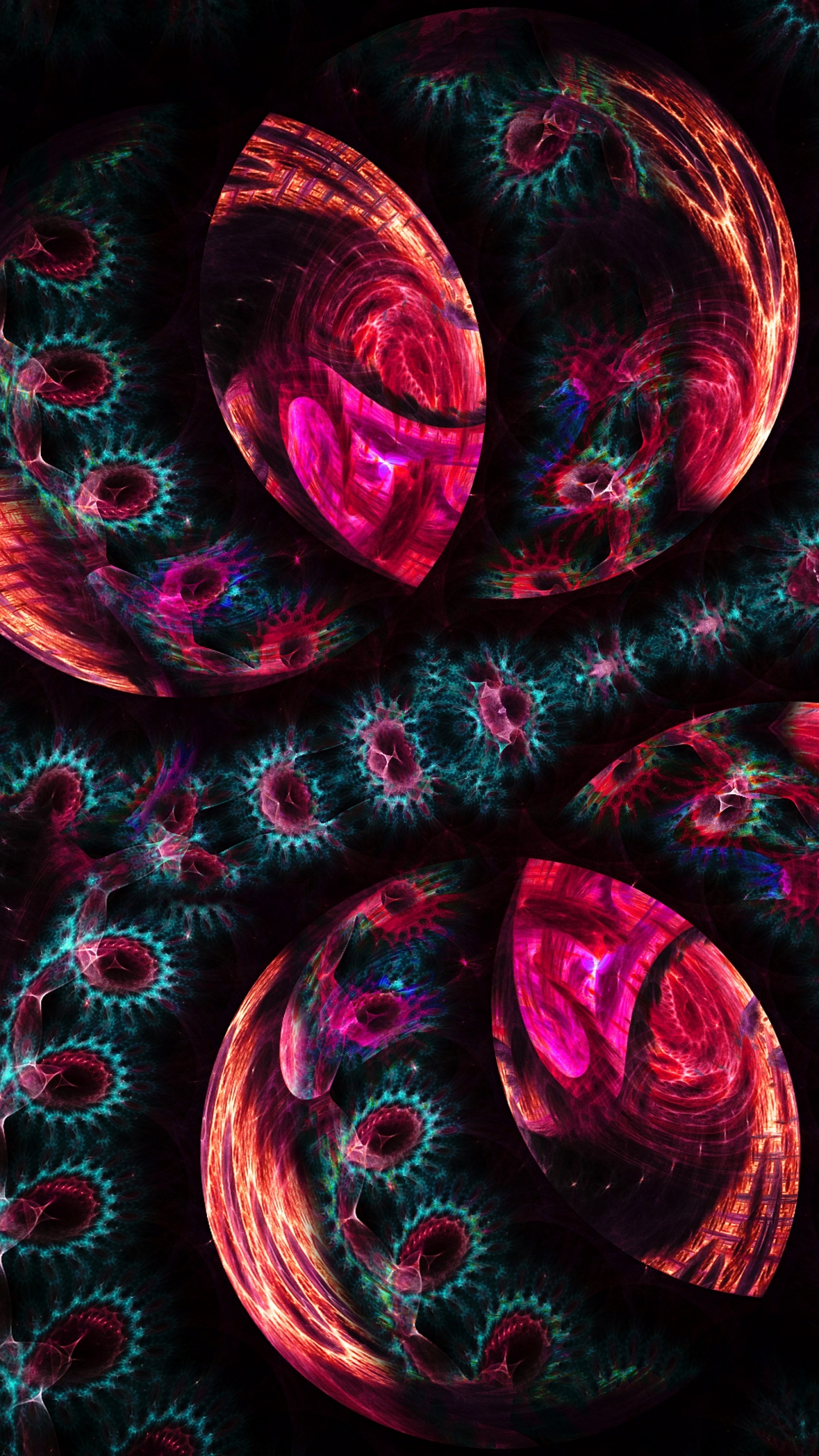 Обои графический дизайн, фрактальное искусство, дизайн, узор, крупный план в разрешении 1440x2560