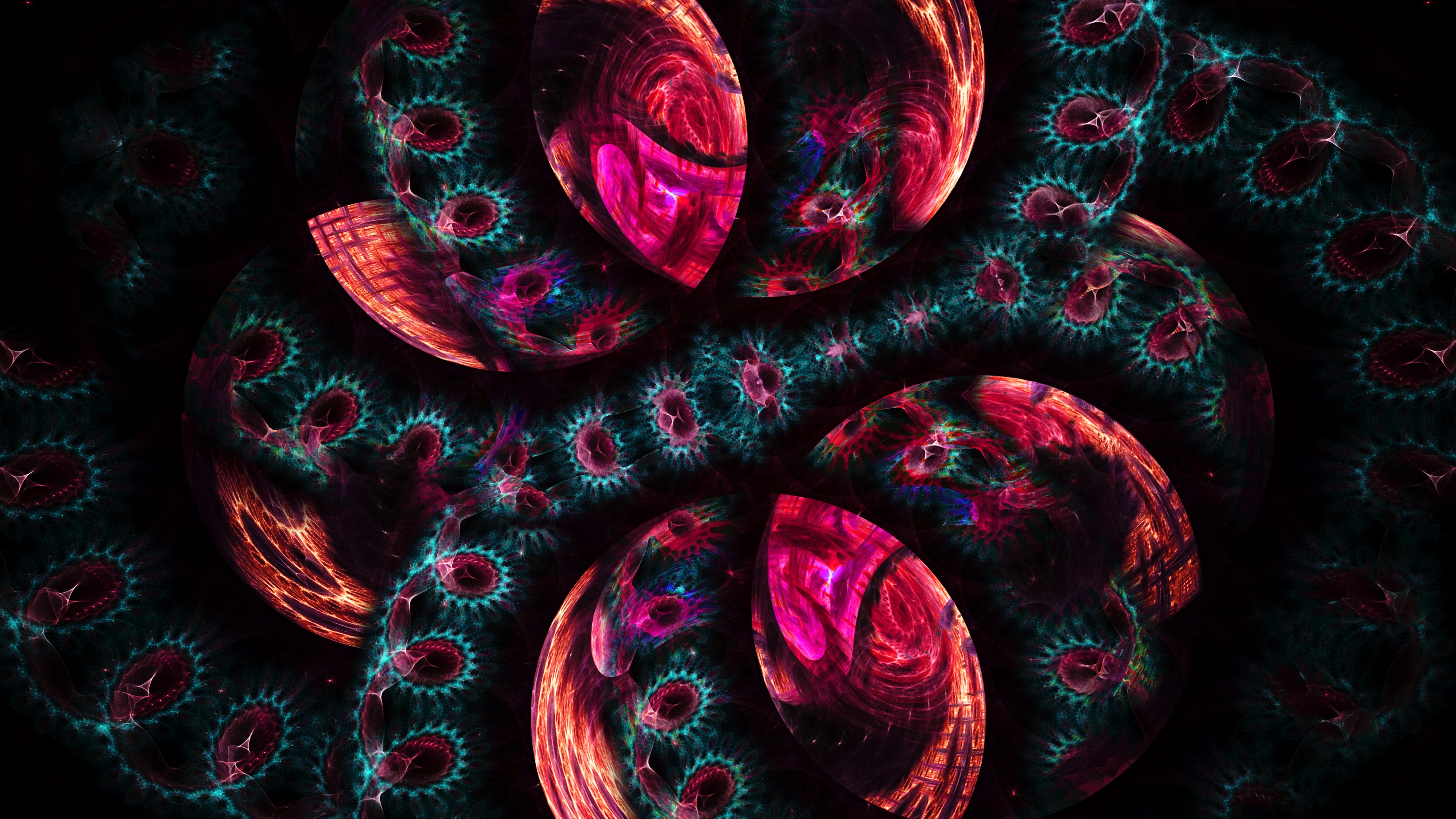 Обои графический дизайн, фрактальное искусство, дизайн, узор, крупный план в разрешении 3840x2160