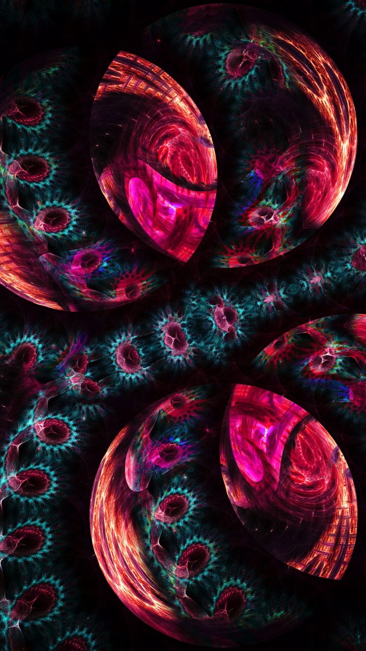 Обои графический дизайн, фрактальное искусство, дизайн, узор, крупный план в разрешении 720x1280