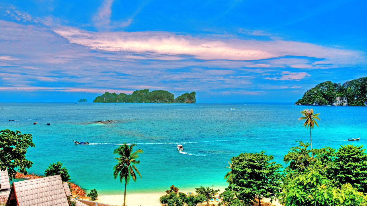 Обои Мальдивы, море, океан, тропическая зона, побережье в разрешении 1280x720