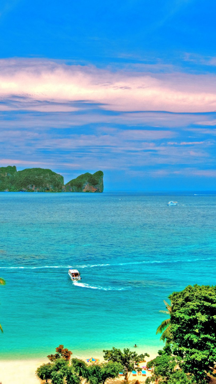 Обои Мальдивы, море, океан, тропическая зона, побережье в разрешении 750x1334