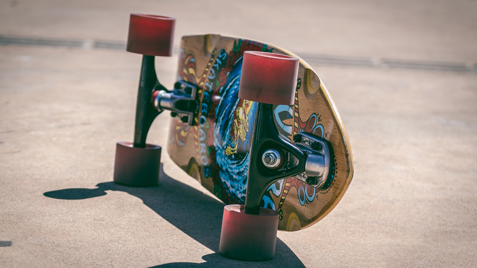 Обои скейтборд, скейтбординг, Лонгборд, колесо, спортивный инвентарь в разрешении 1920x1080