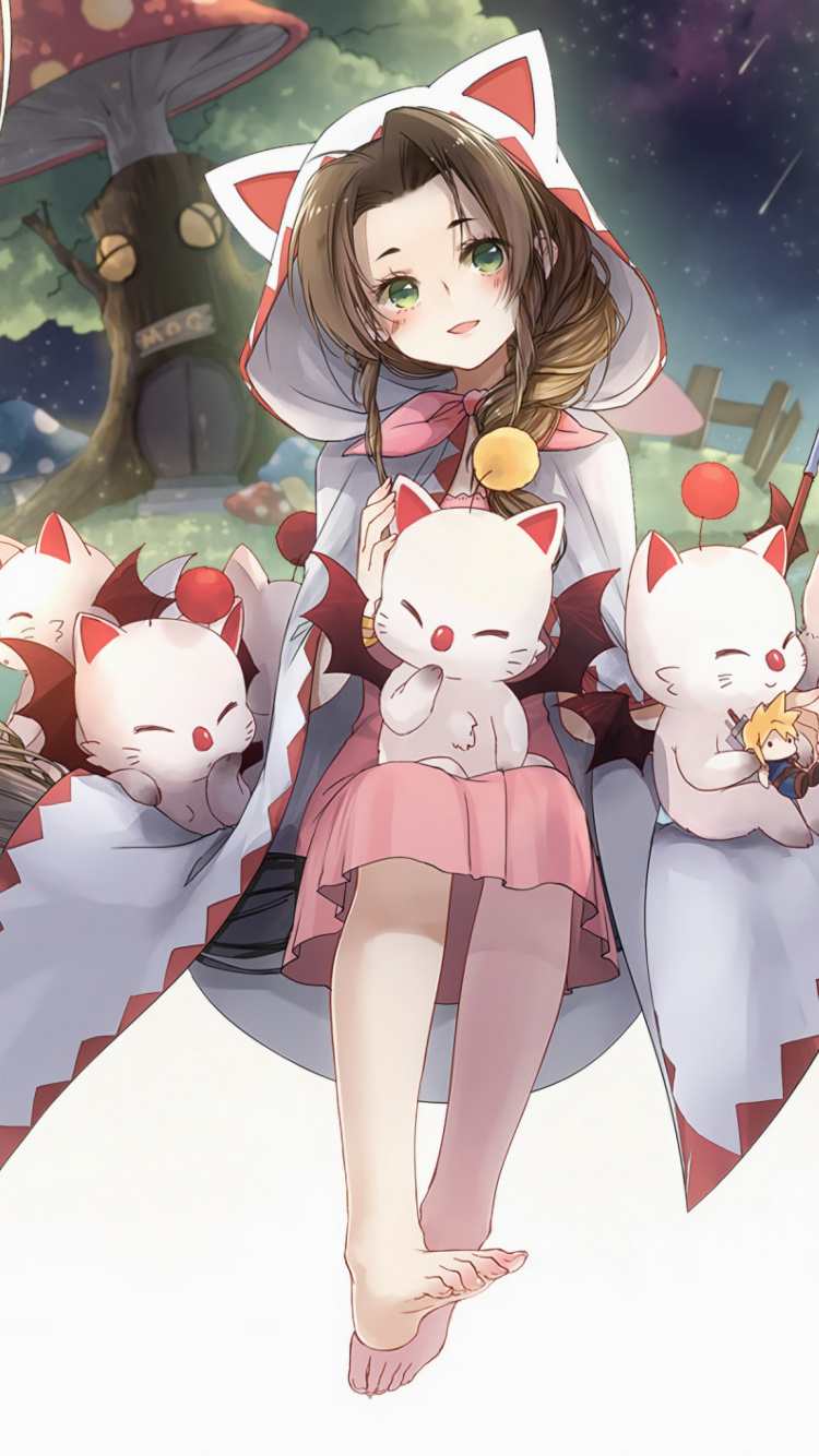 Обои с днем рождения последняя фантазия, Final Fantasy VII Remake, Айрис Гейнсборо, final fantasy, Клауд страйф в разрешении 750x1334