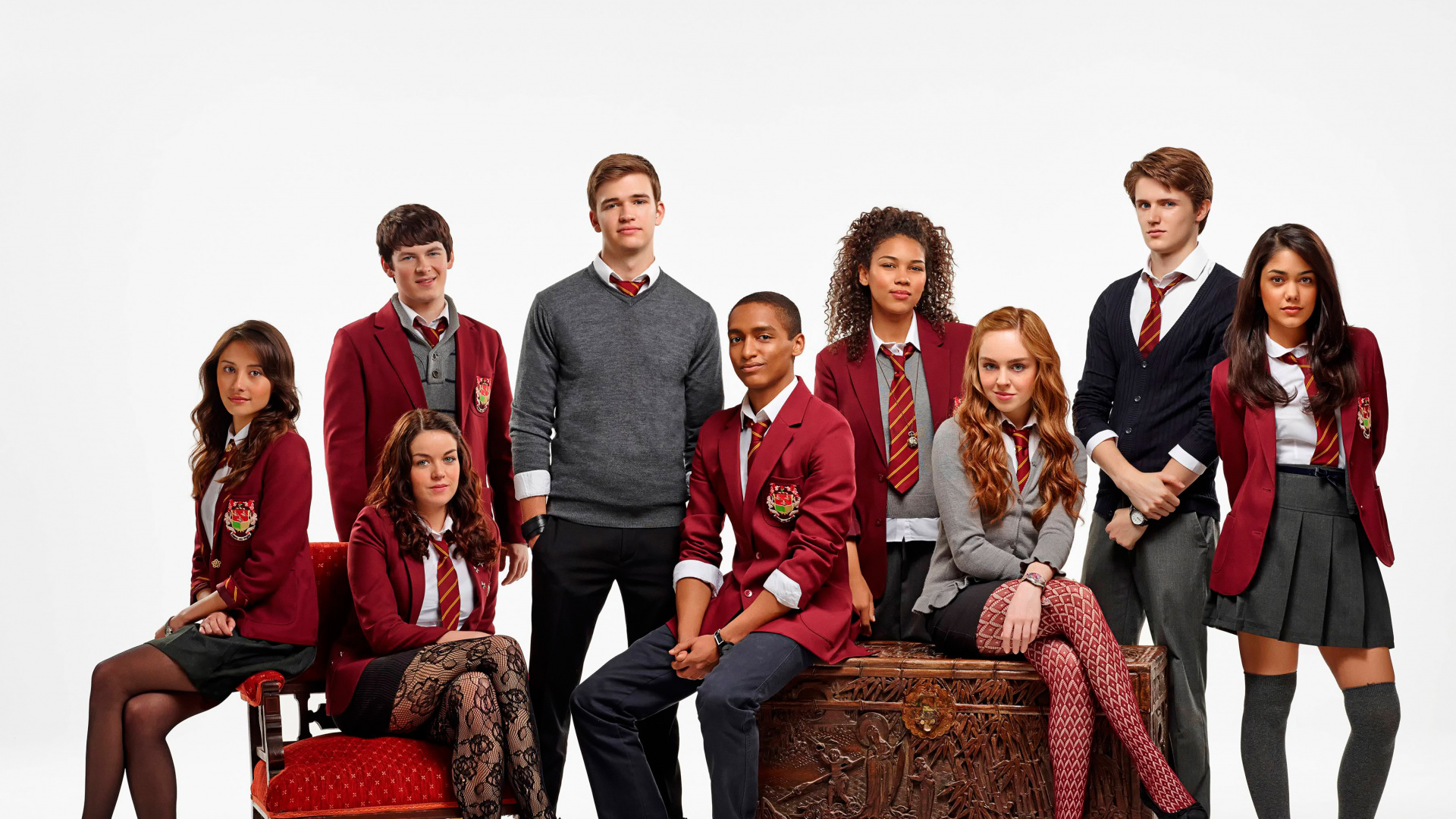 Обои Дом Анубиса, Никелодеон, социальная группа, люди, красный цвет в разрешении 1920x1080