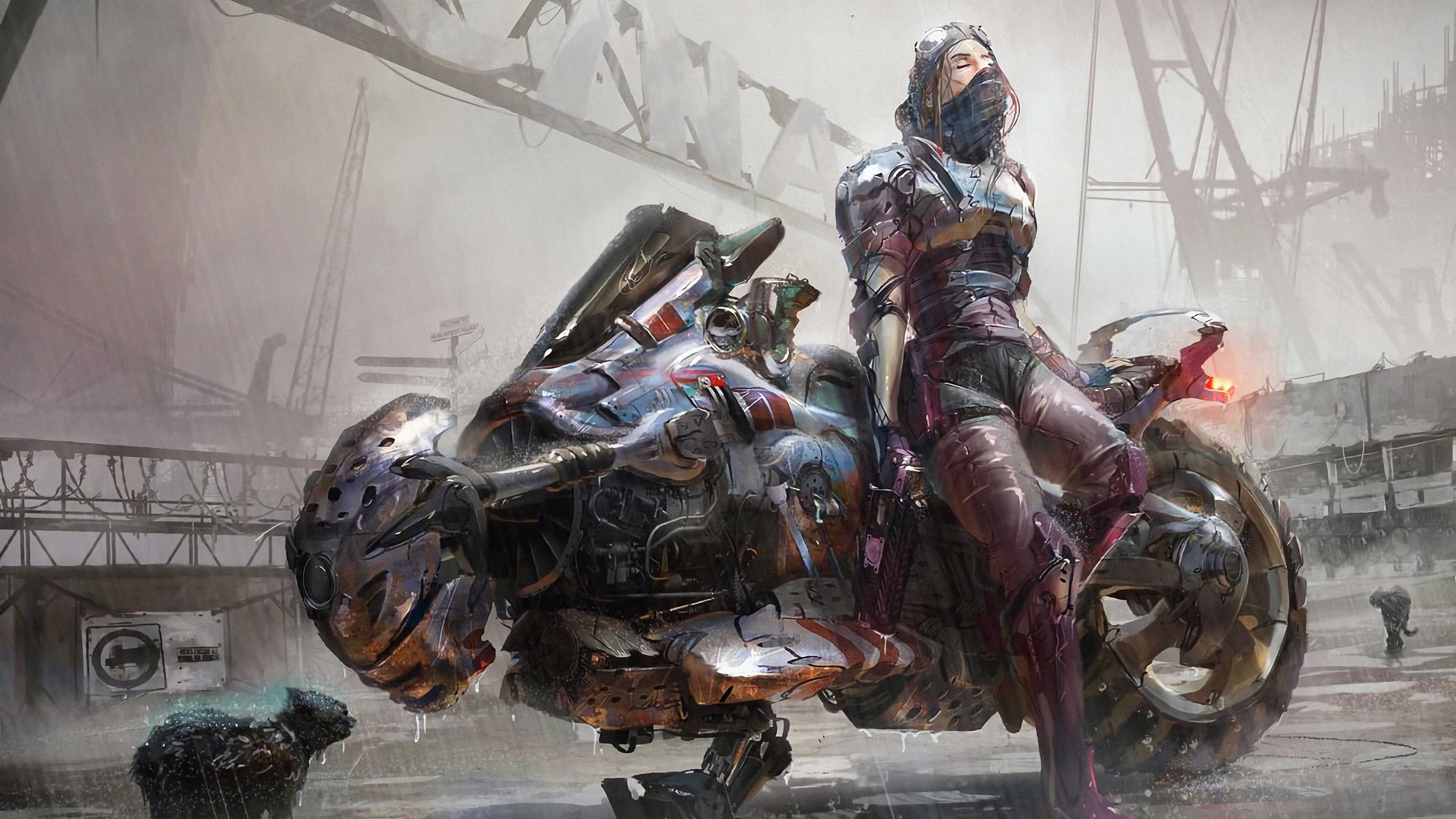 Cyberpunk motorcycle art фото 22