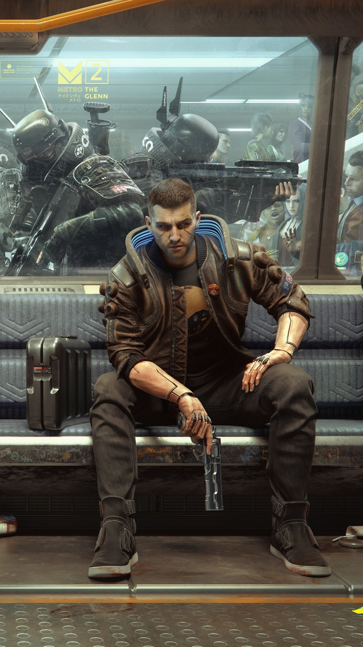 Обои Киберпанк 2077, Адам Бадовски, cd projekt, ролевая видео игра, playstation 4 в разрешении 750x1334