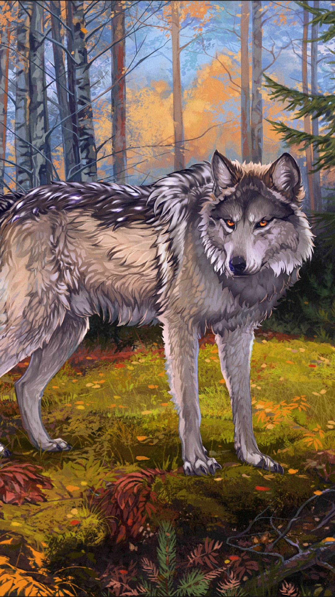 Обои волк, живая природа, Псовые, волчьей собаки сарлоса, волкодав в разрешении 1080x1920