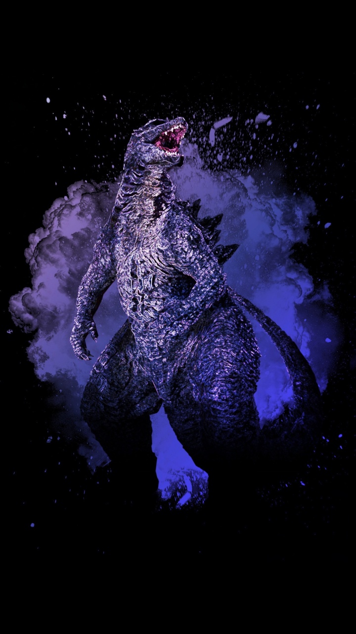 Обои темнота, постер, графика, вода, пурпур в разрешении 720x1280