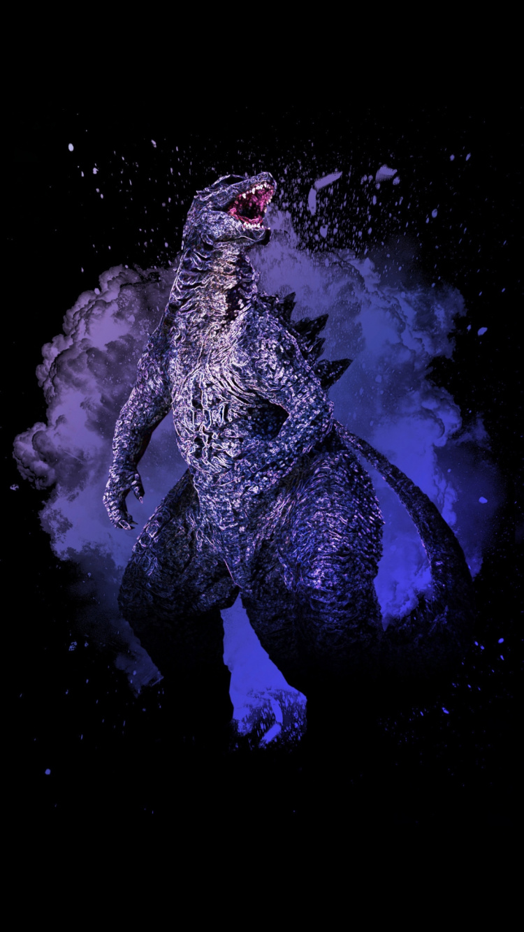 Обои темнота, постер, графика, вода, пурпур в разрешении 750x1334