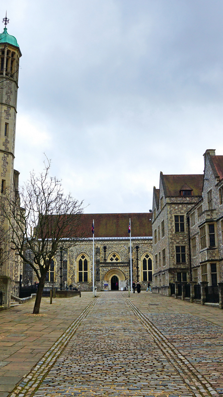 Обои городок, здание, город, ориентир, улица в разрешении 750x1334