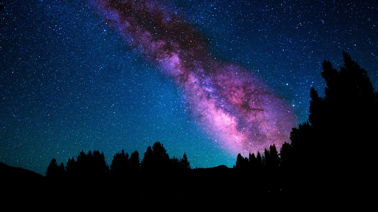 Обои Млечный Путь, звезда, ночное небо, ночь, астрономический объект в разрешении 1280x720