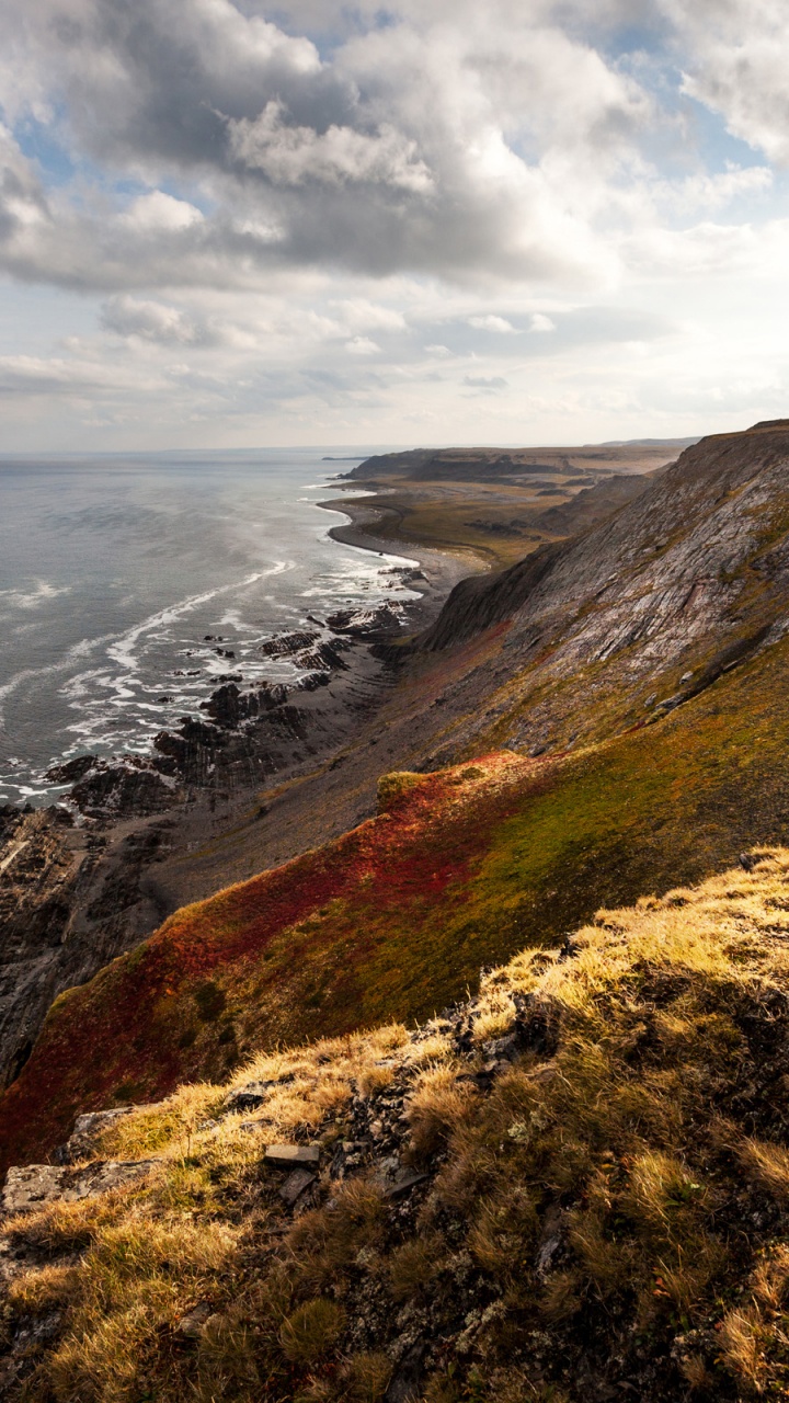 Обои Кольский полуостров, Полуостров Рыбачий, полуостров, побережье, море в разрешении 720x1280