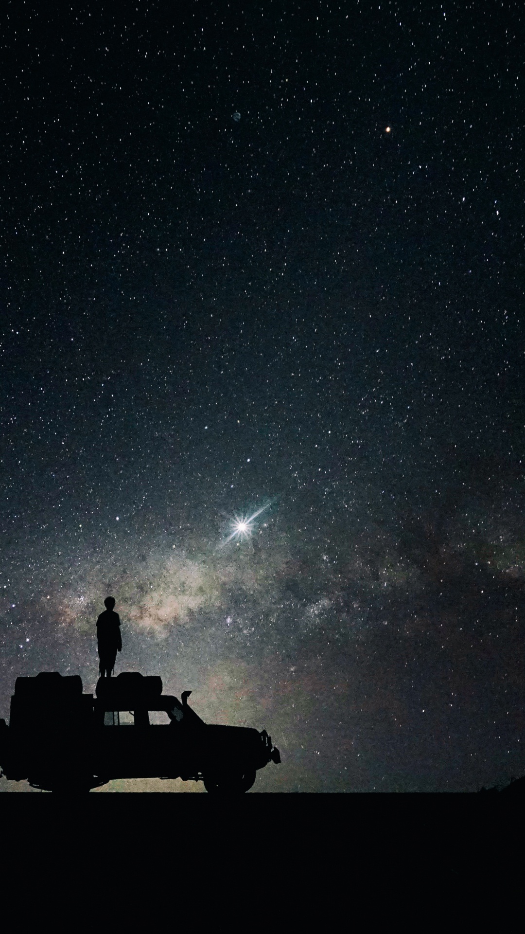 Обои звезда, ночь, астрономический объект, атмосфера земли, природа в разрешении 1080x1920