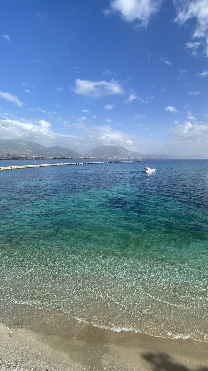 Обои море, облако, вода, синий, лазурный в разрешении 720x1280