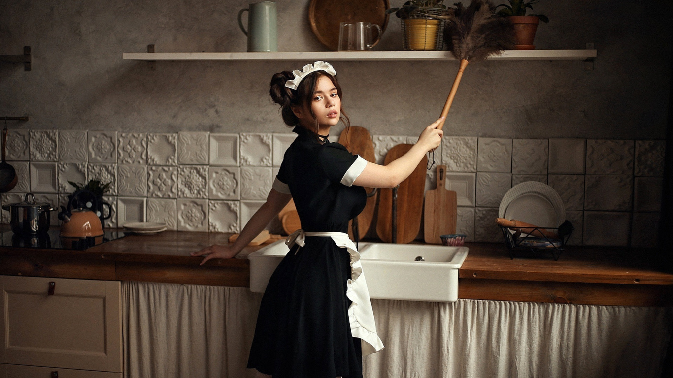 Обои maya shakhnazarova, освещение, шляпа, Талия, краснодеревщика в разрешении 1366x768