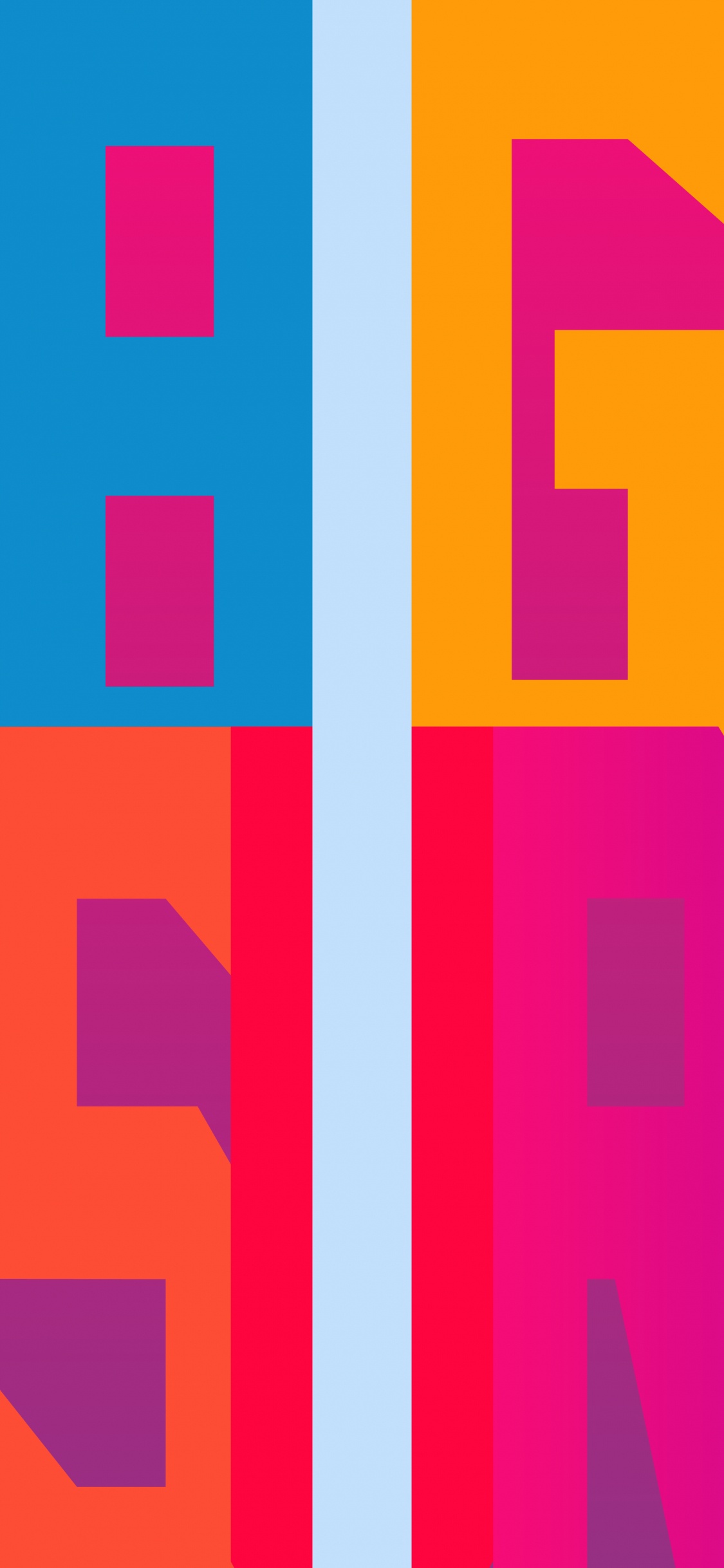 Обои Апельсин, красочность, прямоугольник, лазурный, пурпур в разрешении 1125x2436