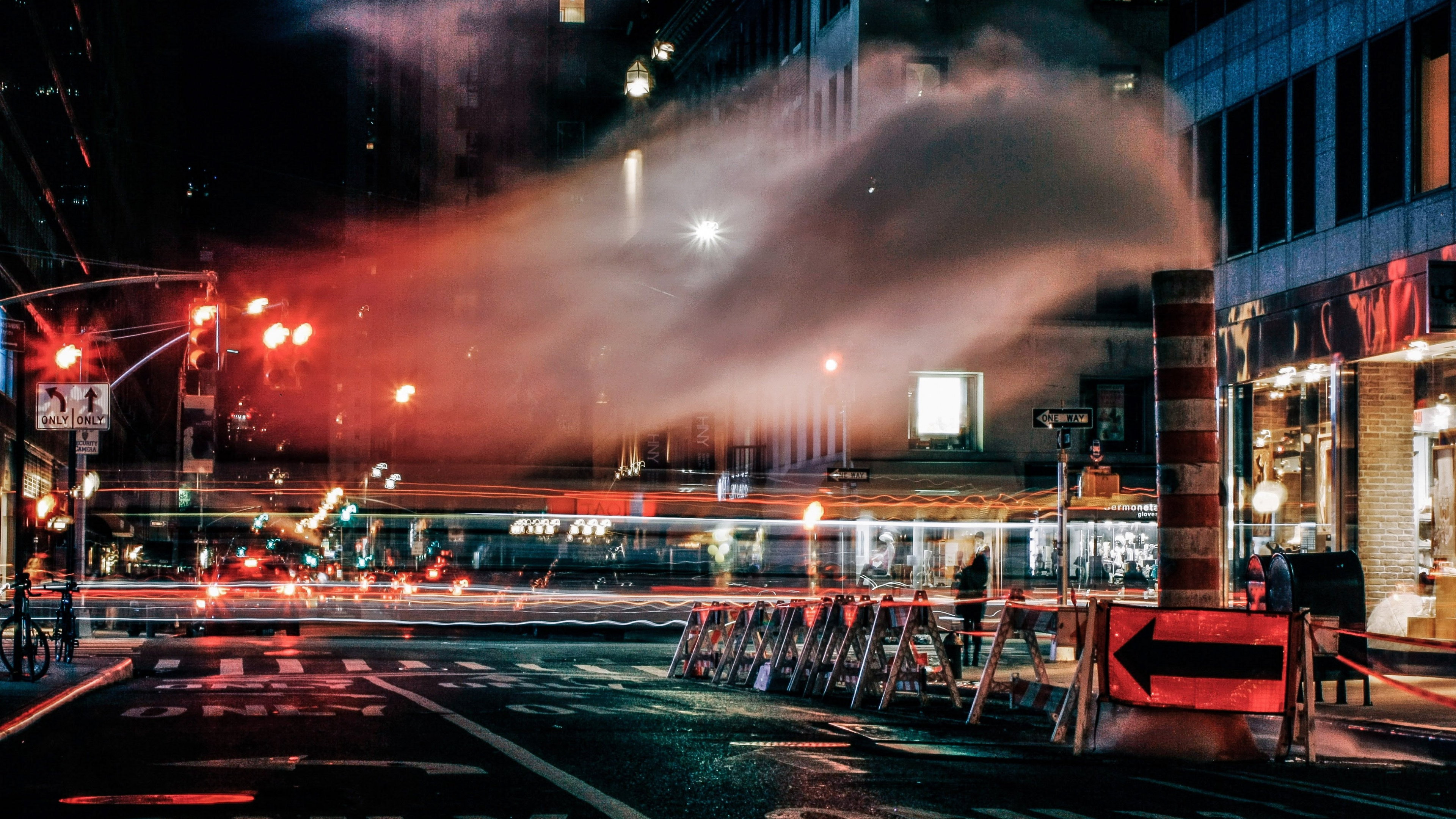 Обои свет, ночь, этап, город, архитектура в разрешении 3840x2160