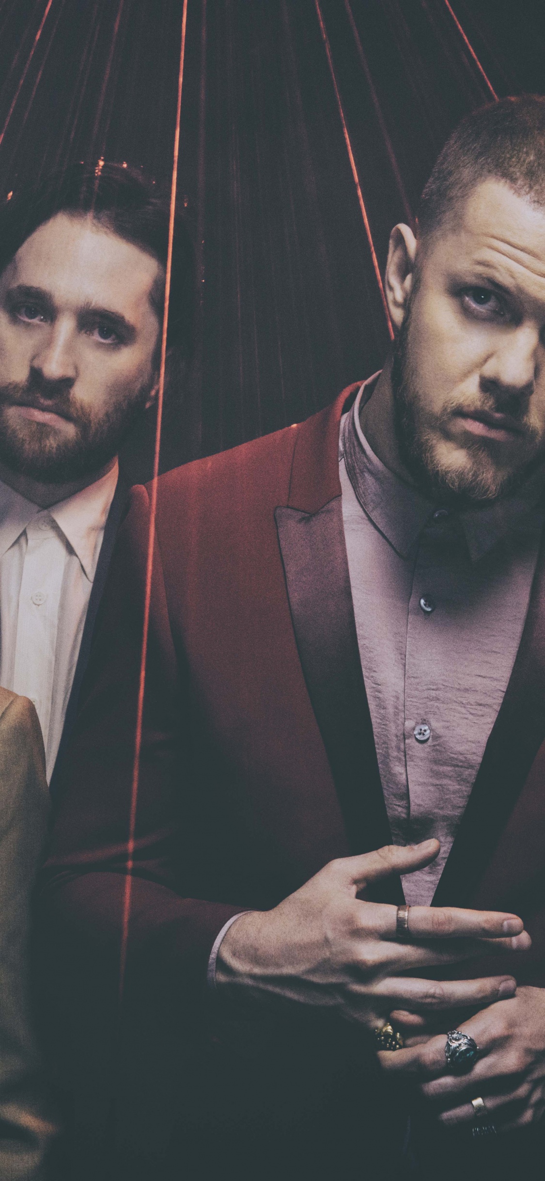 Обои Дэн Рейнольдс, Дэниел Уэйн Сермон, музыкальный ансамбль, волосы на лице, борода в разрешении 1125x2436