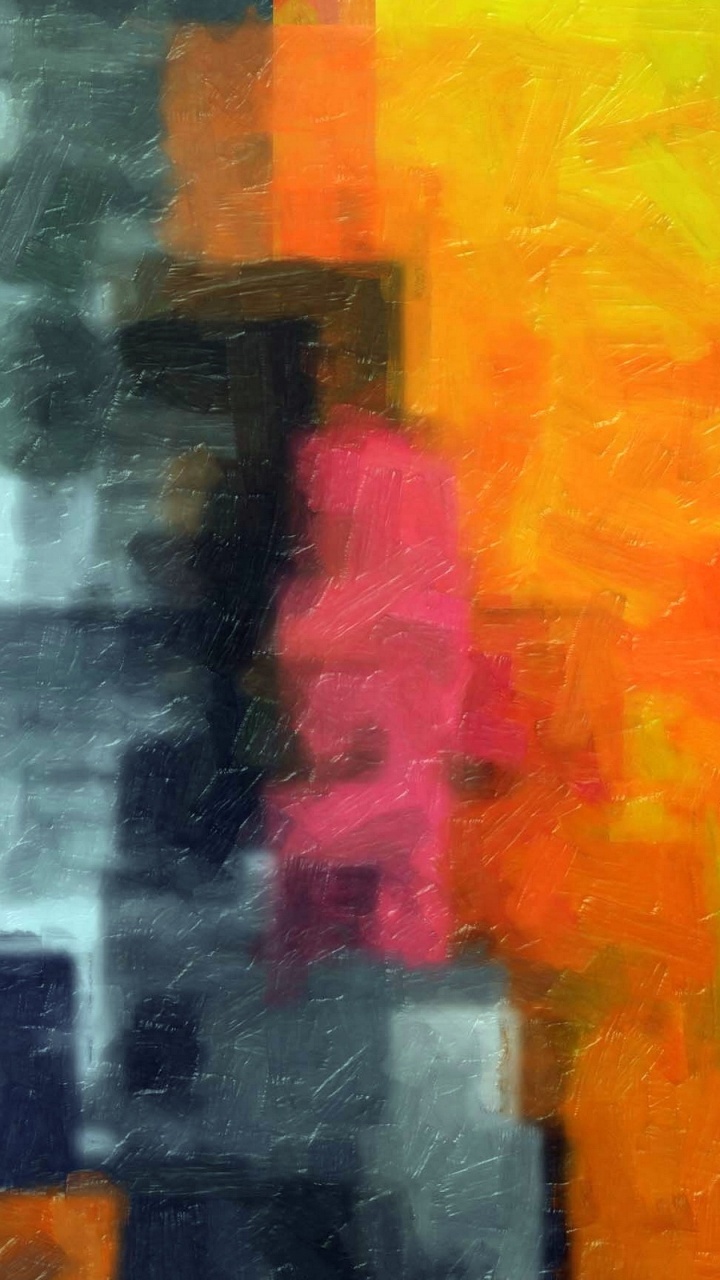 Обои абстрактное искусство, живопись, желтый, визуальное искусство, акриловая краска в разрешении 720x1280