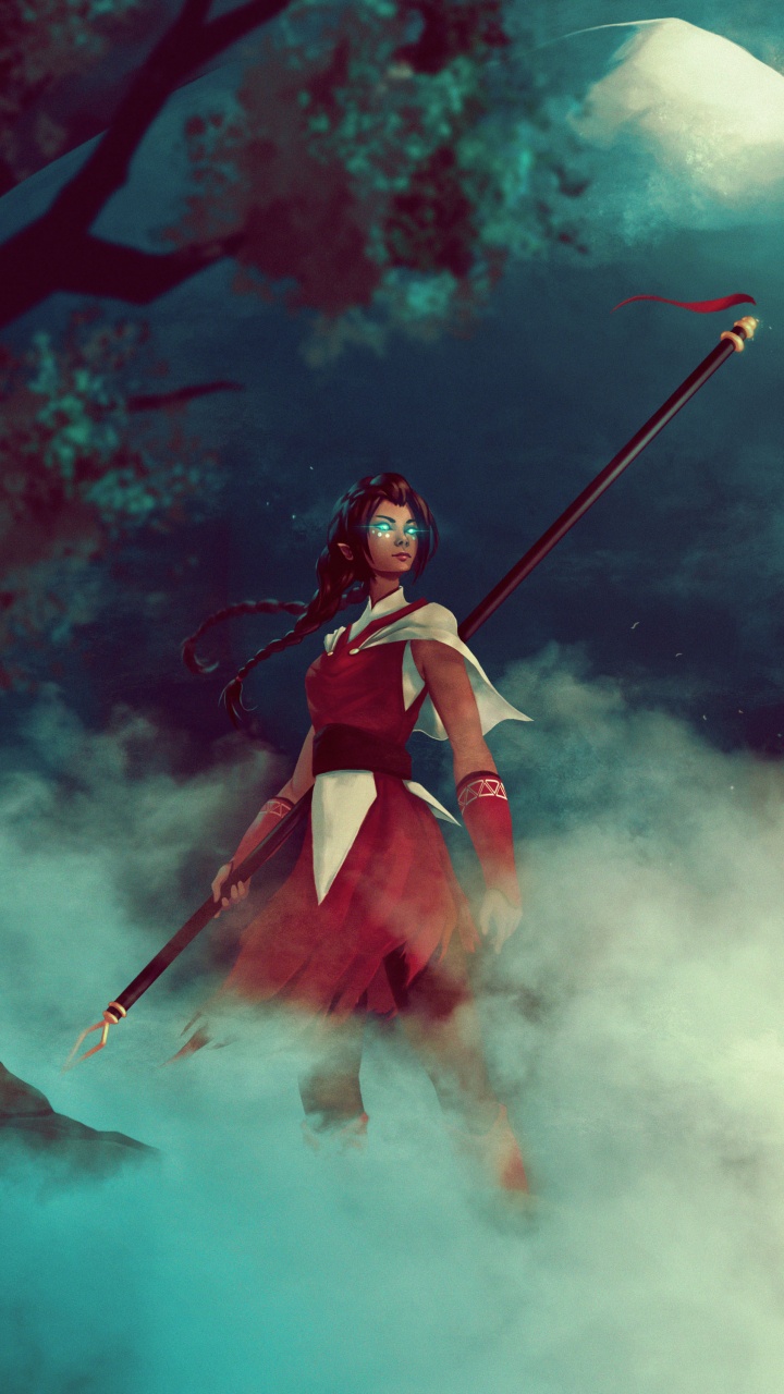 Обои арт, артист, иллюстрация, живопись, акварельные краски в разрешении 720x1280