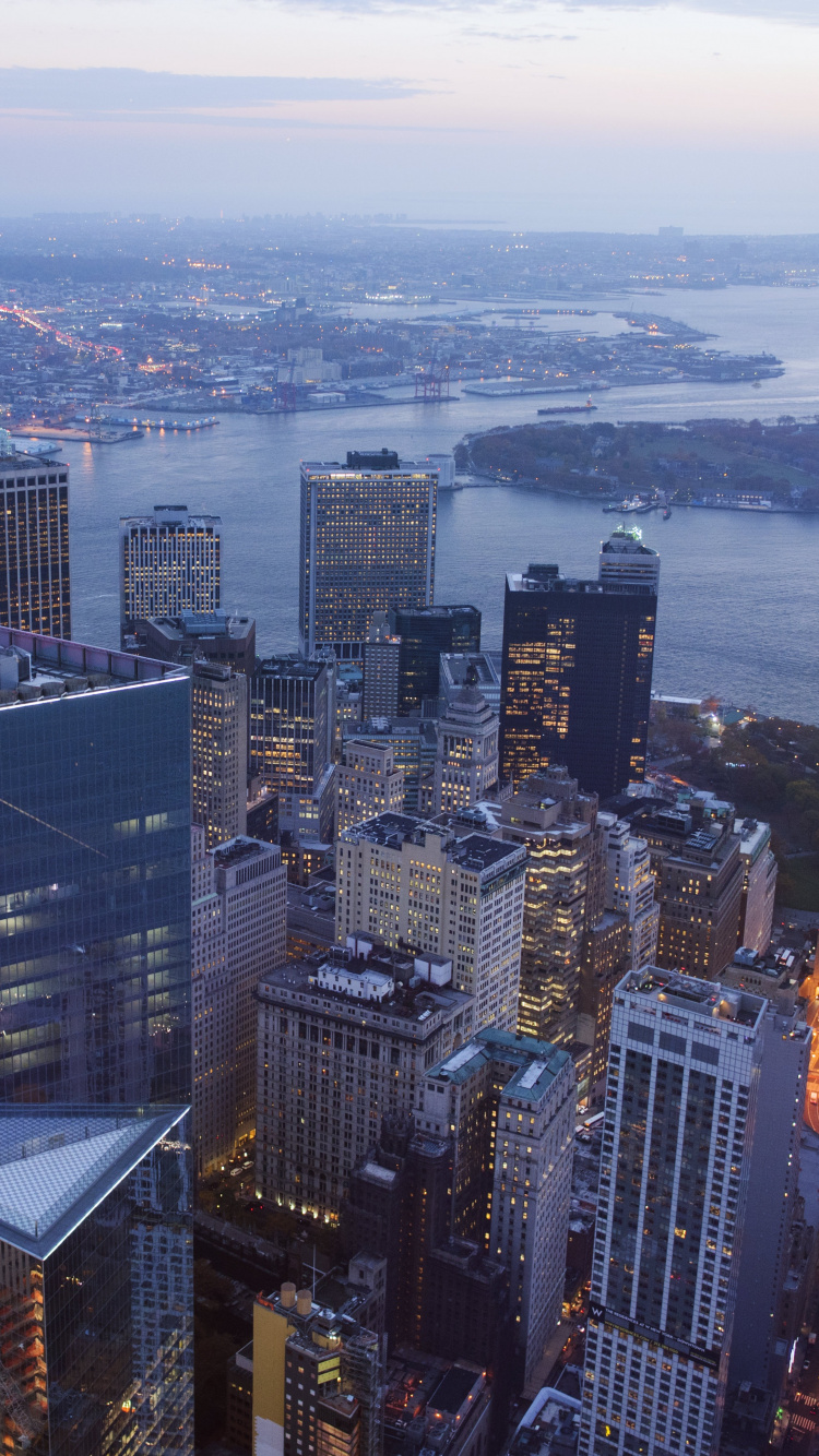 Обои городской район, город, городской пейзаж, метрополия, небоскреб в разрешении 750x1334