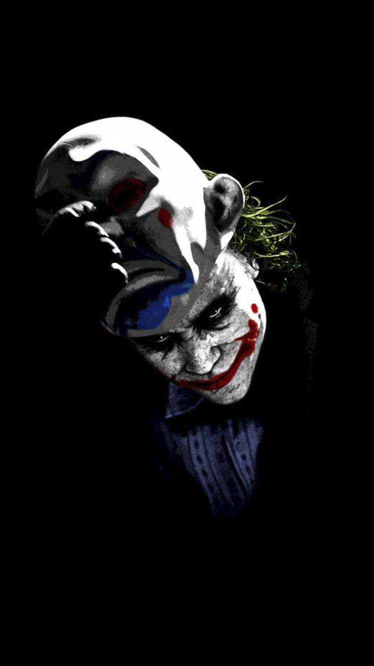 Обои редкий джокер, Джокер, Харли Квинн, комиксы dc, живопись в разрешении 750x1334