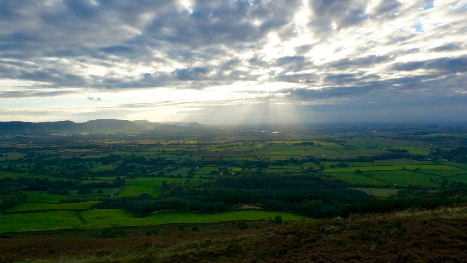 Обои нагорье, сенокосное угодье, холм, облако, озерный край в разрешении 1920x1080