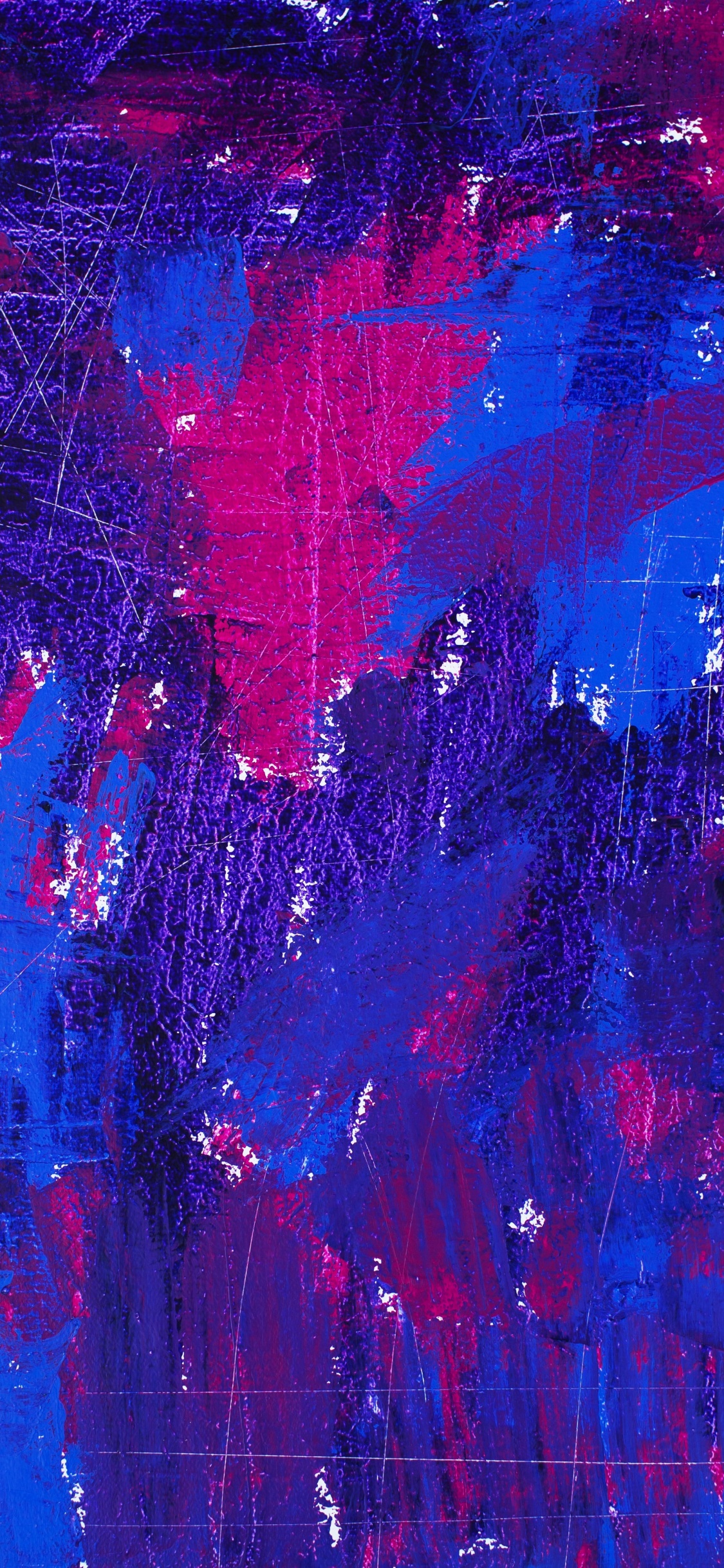 Обои акриловая краска, арт, синий, синий кобальт, Фиолетовый в разрешении 1125x2436