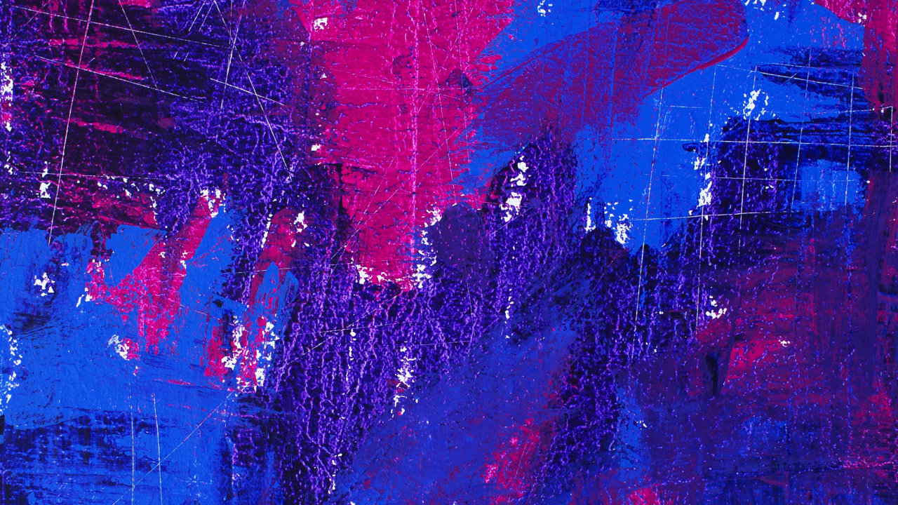 Обои акриловая краска, арт, синий, синий кобальт, Фиолетовый в разрешении 1280x720