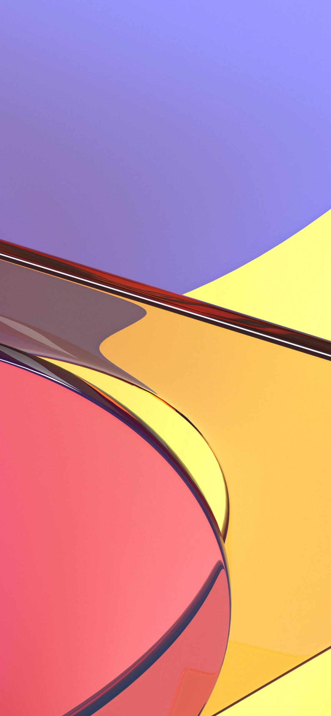 Обои красный цвет, желтый, Оранжевый цвет, графика, графический дизайн в разрешении 1125x2436