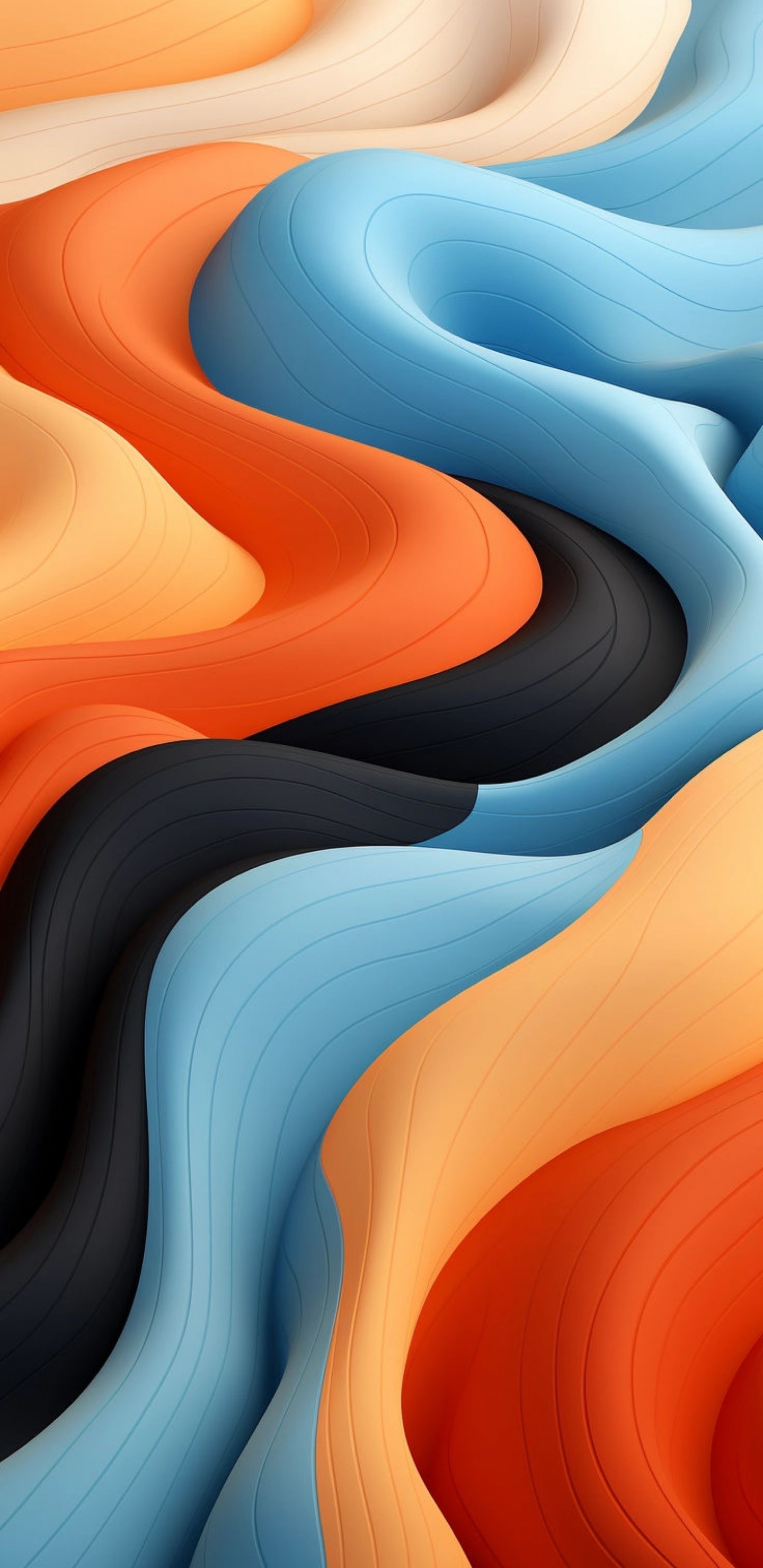 Обои свет, графический дизайн, живопись, визуальное искусство, синий в разрешении 1440x2960