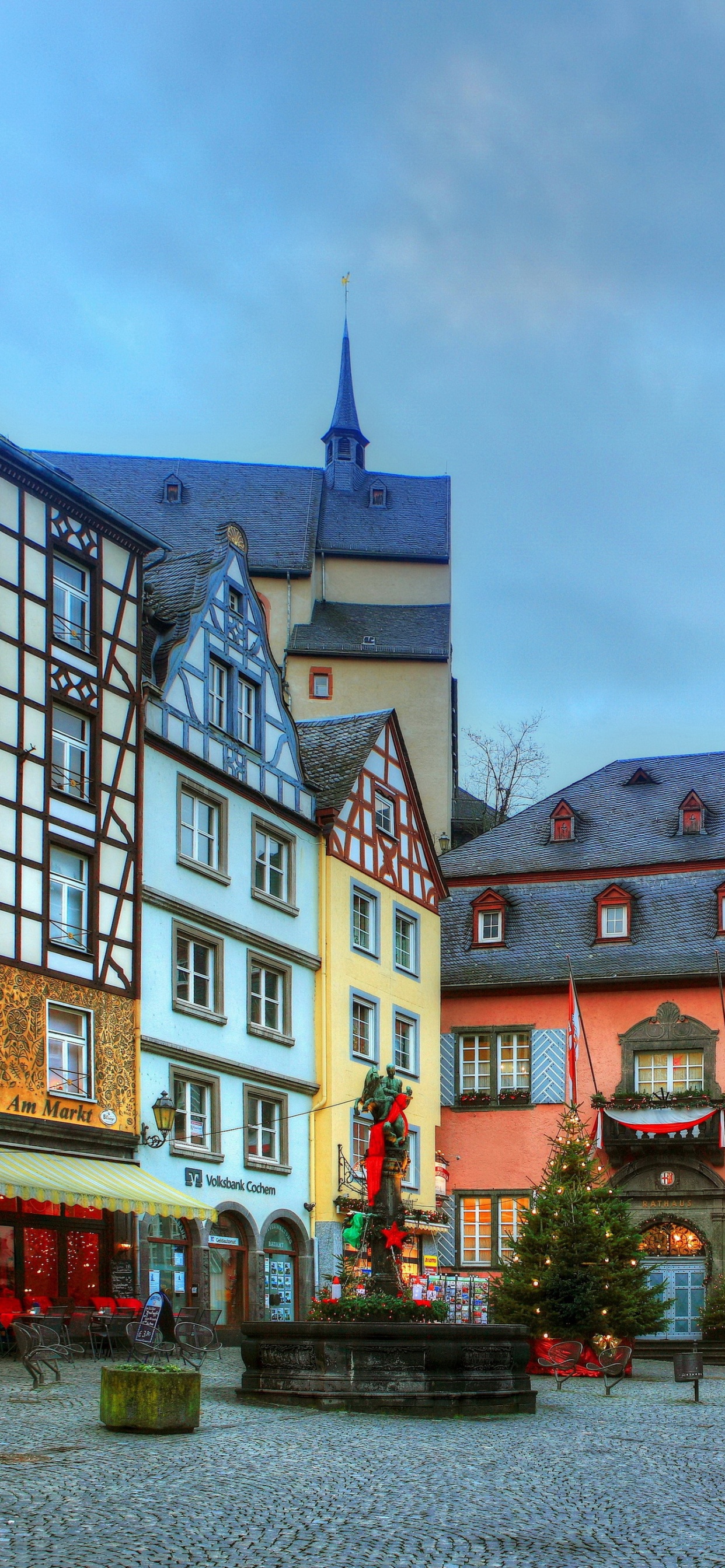 Обои мозель, город, городок, ориентир, здание в разрешении 1242x2688