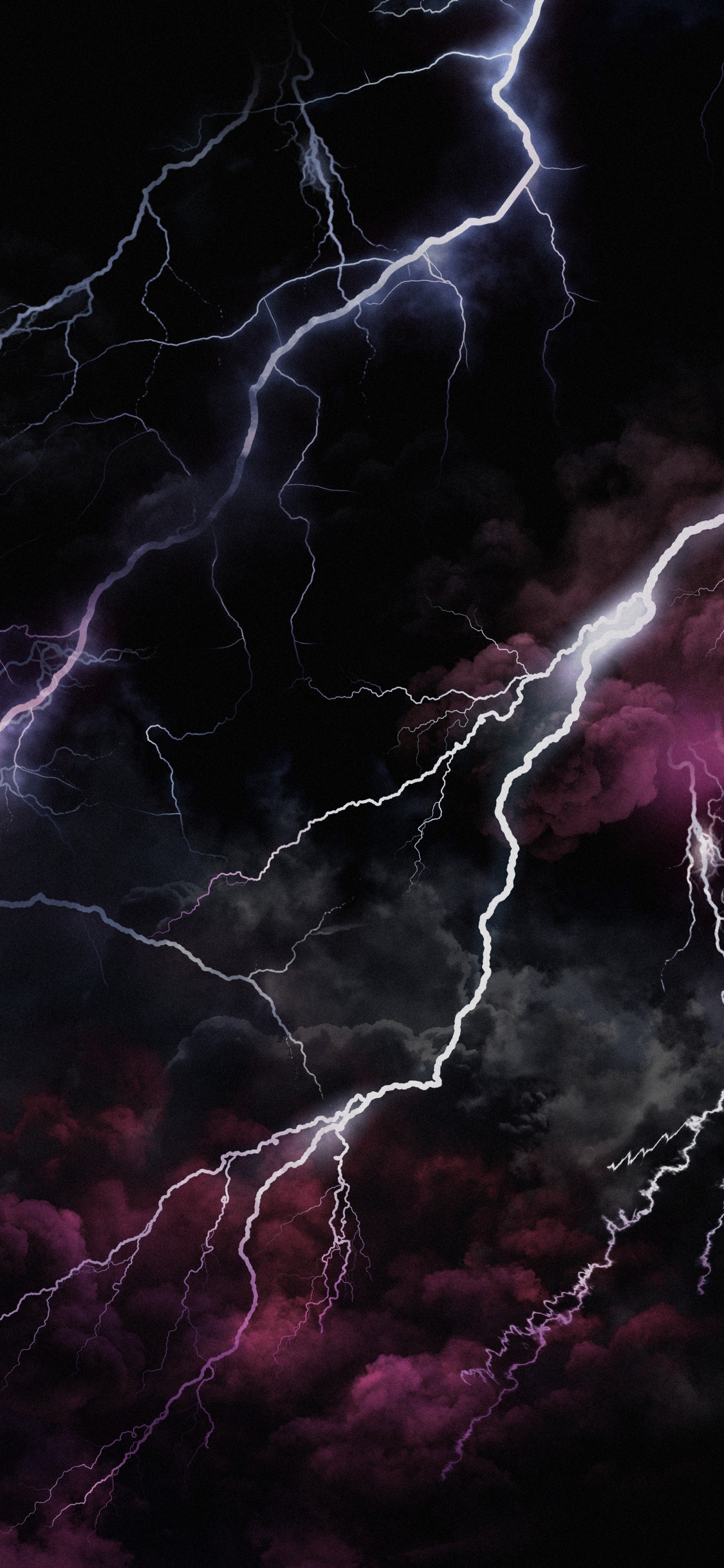 Обои эстетика грома, Гроза, буря, гром, молния в разрешении 1125x2436