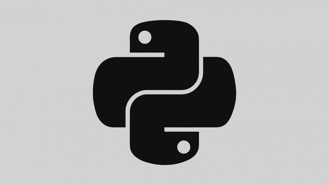 Обои логотип питон, питон, Язык программирования, лого, стояние в разрешении 1366x768