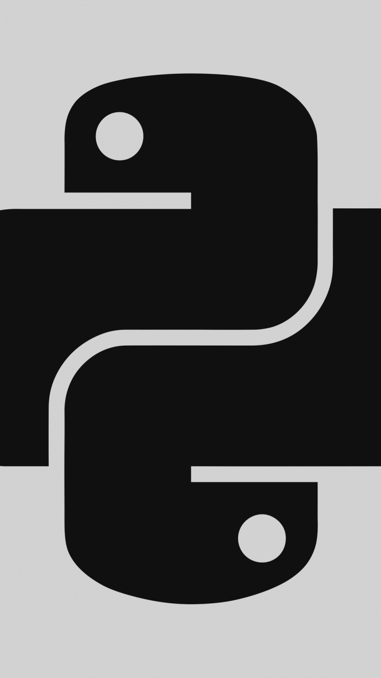 Обои логотип питон, питон, Язык программирования, лого, стояние в разрешении 750x1334