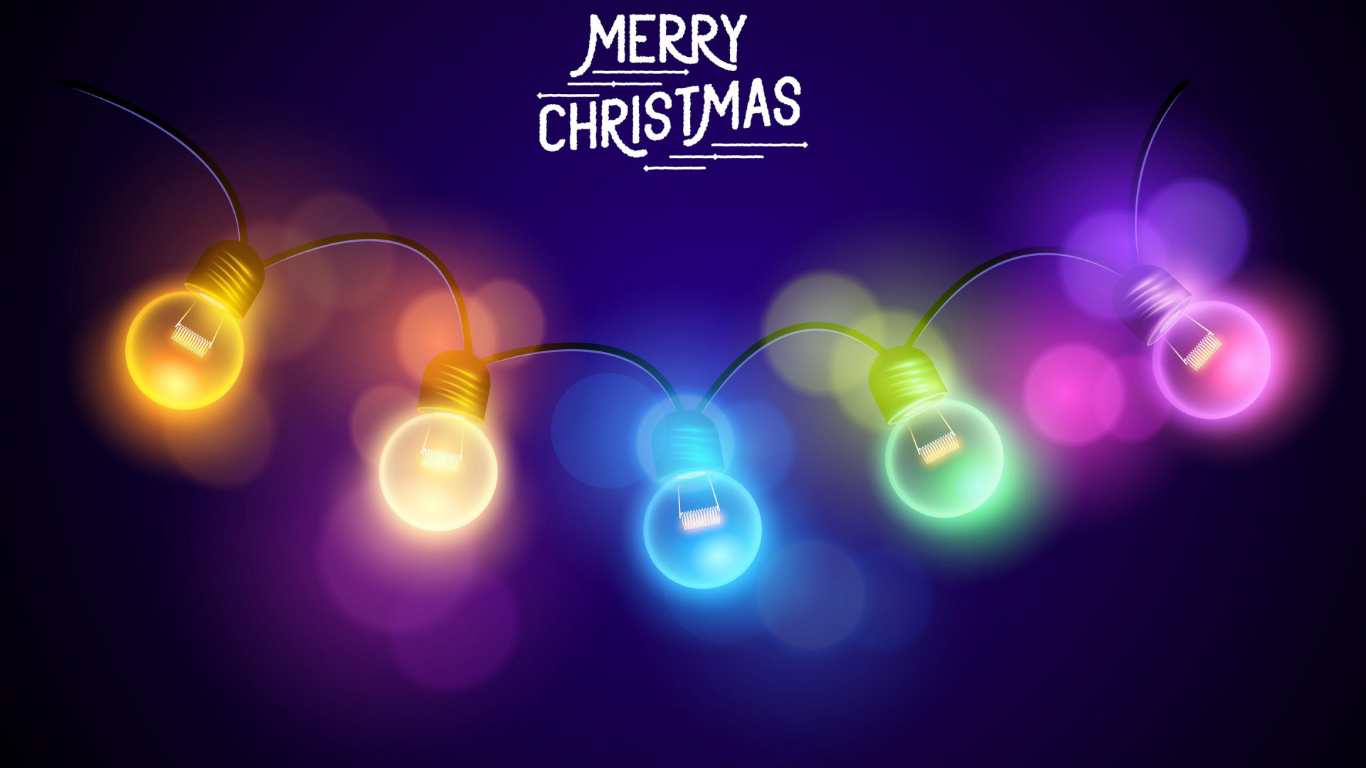 Обои Рождественские огни, Рождественский день, свет, графический дизайн, графика в разрешении 1920x1080